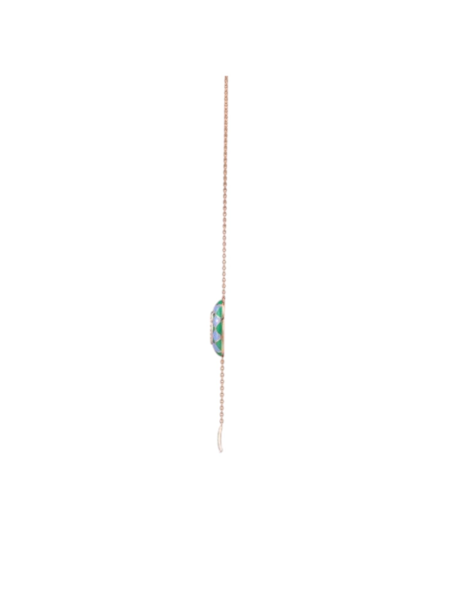 925 Sterling Silver Stylish Design Enameled Gold Plated Pendant With Chain For Women By Kesardeep